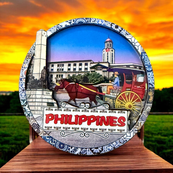 Philippine Kalesa at Luneta Park Wooden and Acrylic Refrigerator Magnet