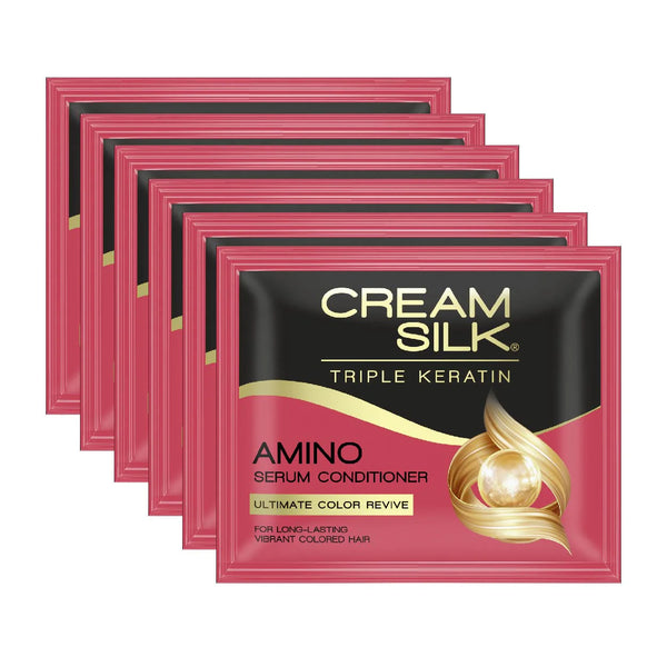 Cream Silk Triple Keratin Amino Serum Conditioner Ultimate Color Revive 6 Sachet x 10ml