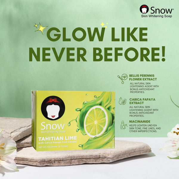 Snow Skin Whitening Soap with Tahitian Lime Extract