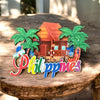 Philippine Bahay Kubo Wooden and Acrylic Refrigerator Magnet