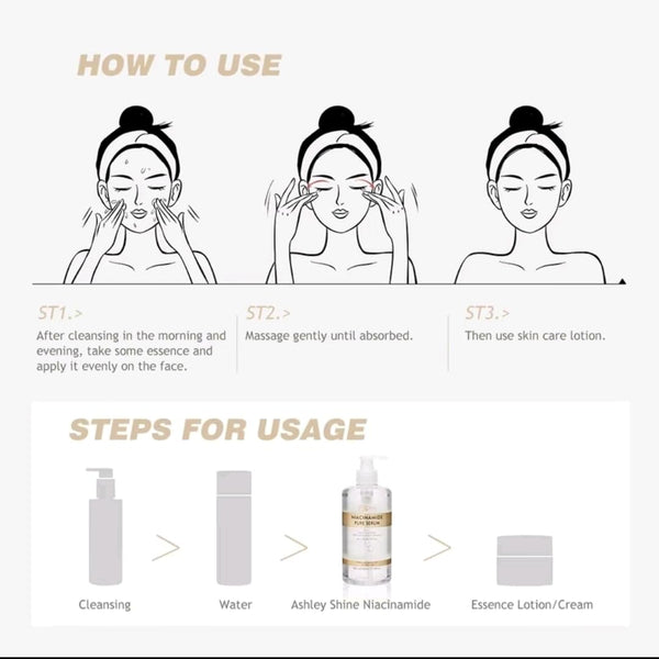 Ashley Shine Niacinamide Pure Serum 2 in 1 for Face and Body