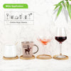 Bamboo Coasters with Bamboo Wood Square Coaster Holder