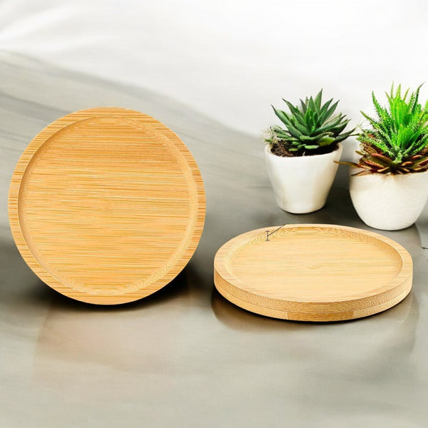Bamboo Coasters with Bamboo Wood Square Coaster Holder