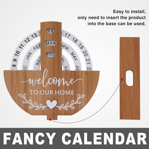Wooden Perpetual Calendar (Observation Wheel Calendar)