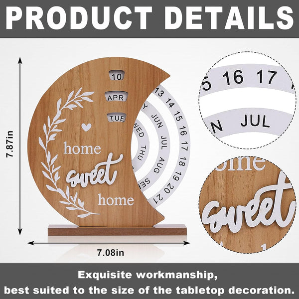 Wooden Perpetual Calendar (Moon Calendar)
