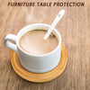 Bamboo Coasters with Bamboo Wood Square Coaster Holder