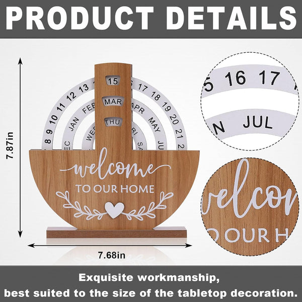 Wooden Perpetual Calendar (Observation Wheel Calendar)