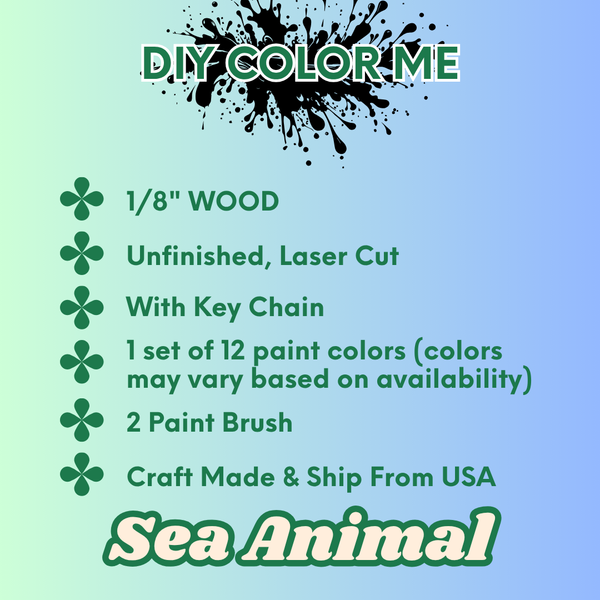 Mini Marine Friends β DIY Color Me Keychain Kit