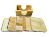 Bamboo Coasters with Bamboo Wood Square Coaster Holder