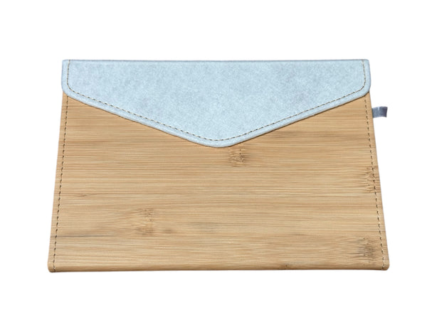 Bamboo Cover Notebook with Felt Accent | A5 | Magnetic Flap Enclosure