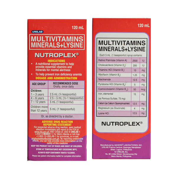 Nutroplex Multivitamins Minerals+Lysine