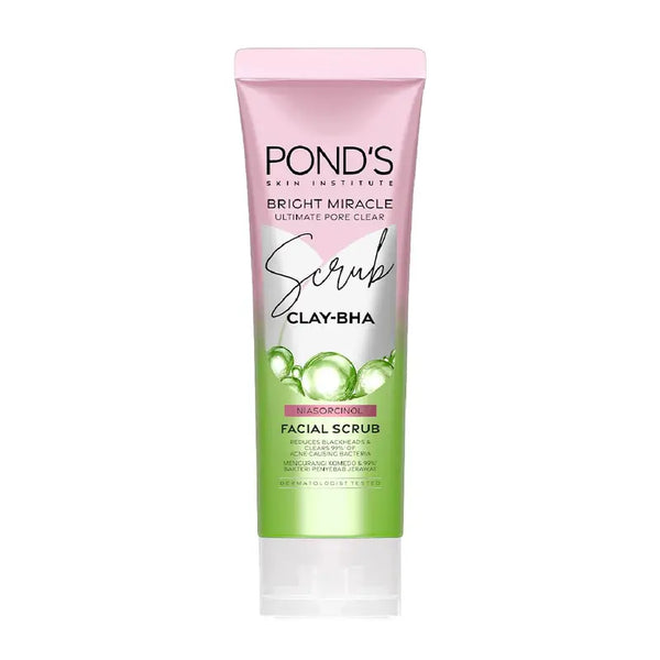 Pond's Bright Miracle Ultimate Pore Care Scrub Clay BHA Facial Scrub