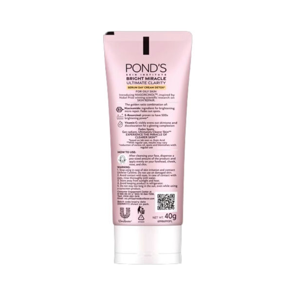 Pond's Bright Miracle Ultimate Clarity Serum Day Cream Detox