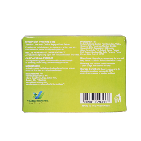 Snow Skin Whitening Soap with Tahitian Lime Extract