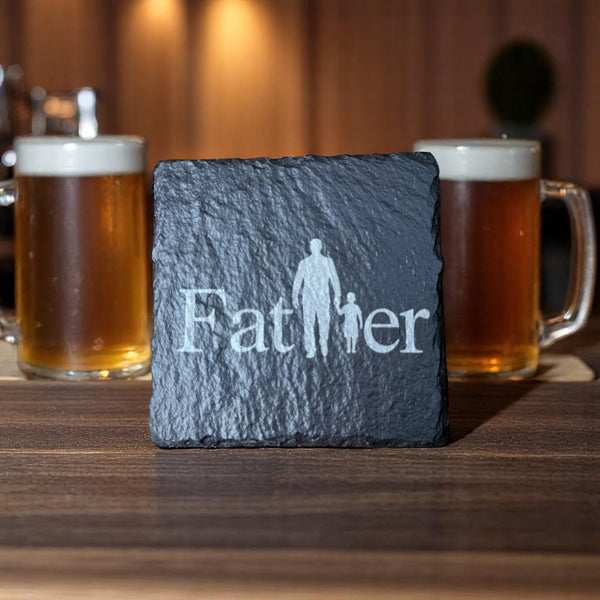 Slate Coaster – Laser Engraved (Father)