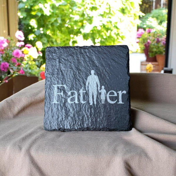 Slate Coaster – Laser Engraved (Father)