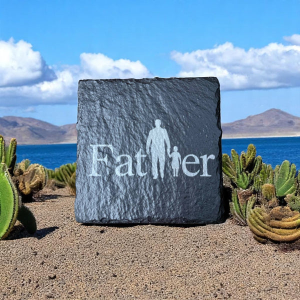 Slate Coaster – Laser Engraved (Father)