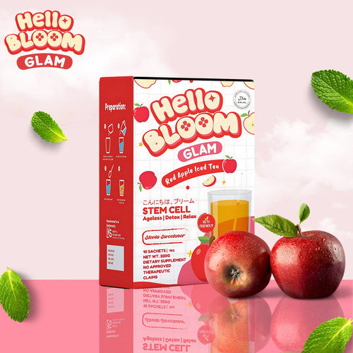 Hello BLOOM GLAM Stem Cell Red Apple Iced Tea Drink