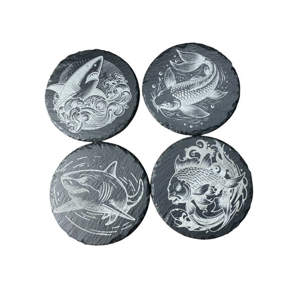 Slate Coaster – Ocean Spirits Engraved Slate Coaster