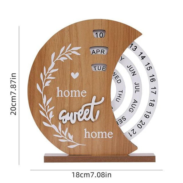 Wooden Perpetual Calendar (Moon Calendar)