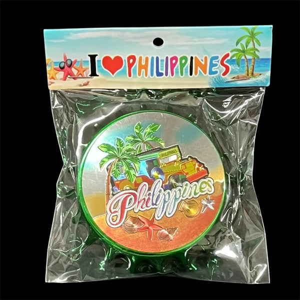 Philippine Metallic Fiber Glass Refrigerator Magnet and a Can / Bottle Opener ( Jeepney )