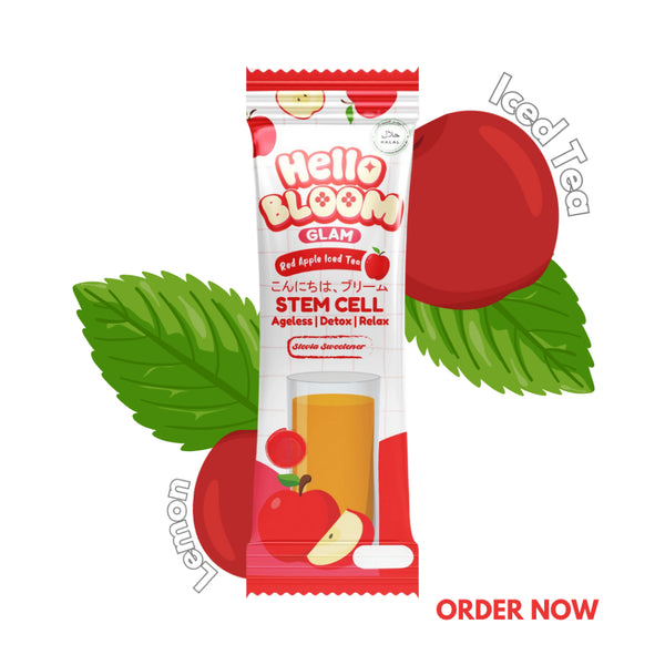Hello BLOOM GLAM Stem Cell Red Apple Iced Tea Drink