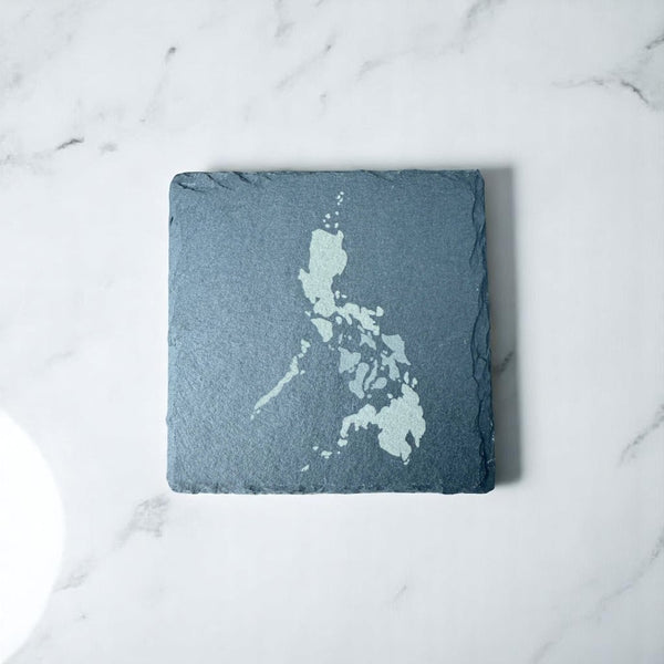 Slate Coaster – Laser Engraved (Philippine Map)