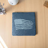 American Flag Slate Coaster – Laser Engraved