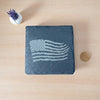 American Flag Slate Coaster – Laser Engraved