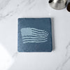 American Flag Slate Coaster – Laser Engraved