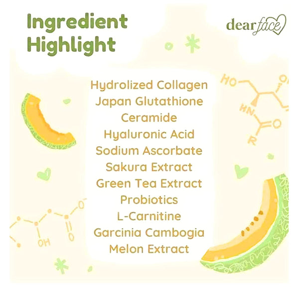 Dear Face Beauty Milk Japanese Collagen Melon Drink
