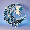 Crescent Moon and Fairy 3D Layered Home Decor
