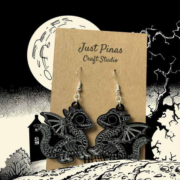 Skeleton Halloween Acrylic Earrings