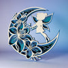 Crescent Moon and Fairy 3D Layered Home Decor