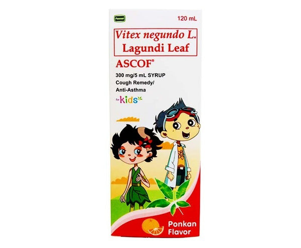 Ascof Lagundi Leaf Syrup Ponkan Flavor