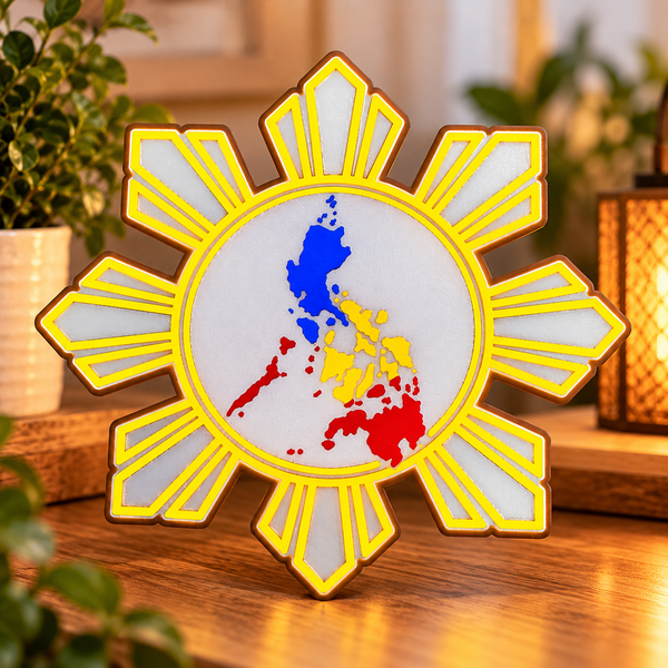 Philippine Sun & Map – 3D Printed Parol, Wall Decor & Filipino-Inspired Light Box 🇵🇭