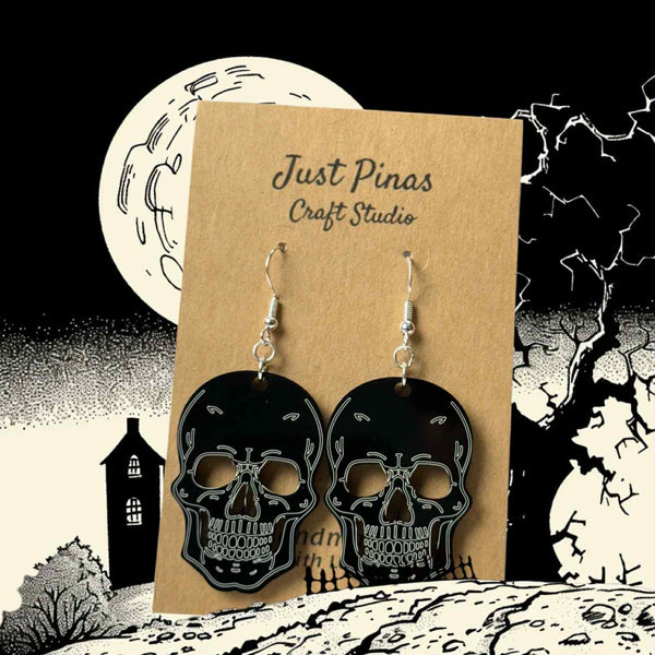 Skeleton Halloween Acrylic Earrings