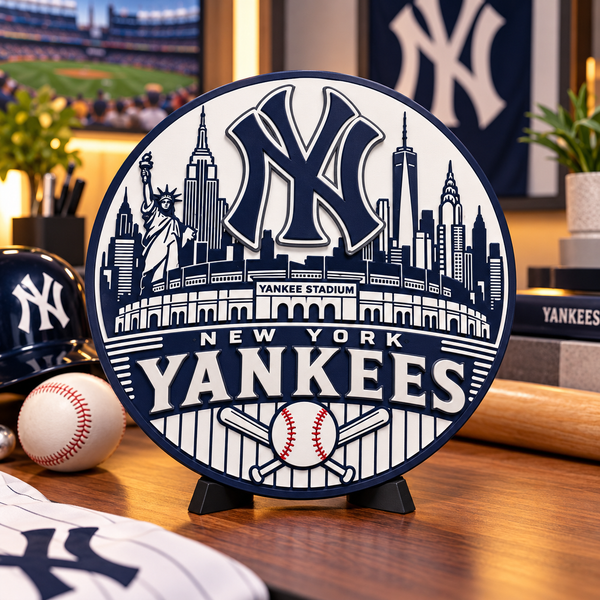 Football Themed 3D Printed Desk Sign - Yankees