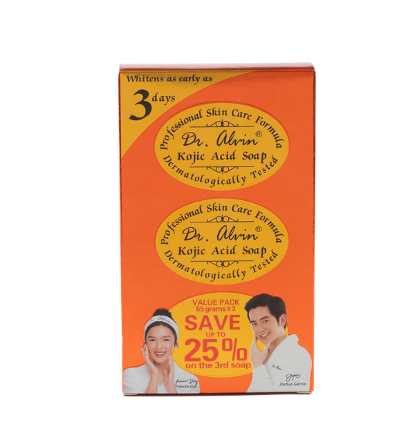 Dr. Alvin Kojic Acid Soap (3X 90g) - Professional Skin Brightening Formula