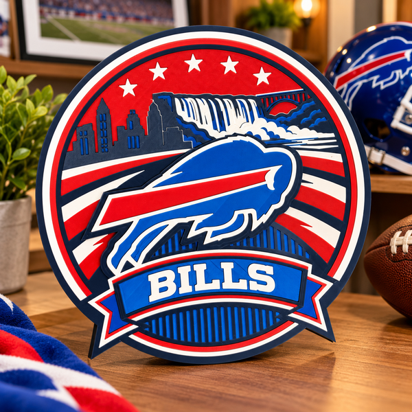 Buffalo Bills 3D Printed Desk Sign