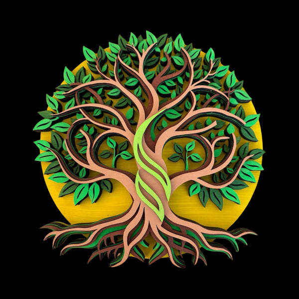 Tree of Life Layered Sign – Nature Inspired Home Decor