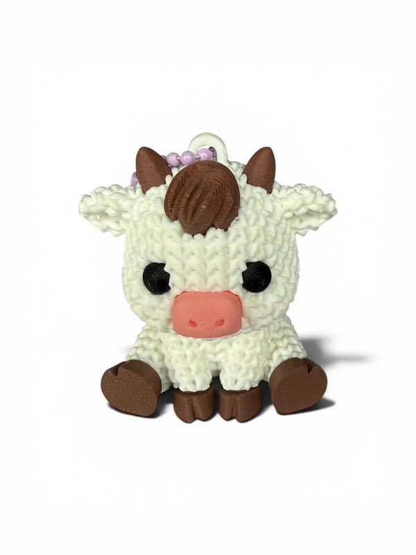 Cute 3D Printed Mini Desk / Key Chain Cow