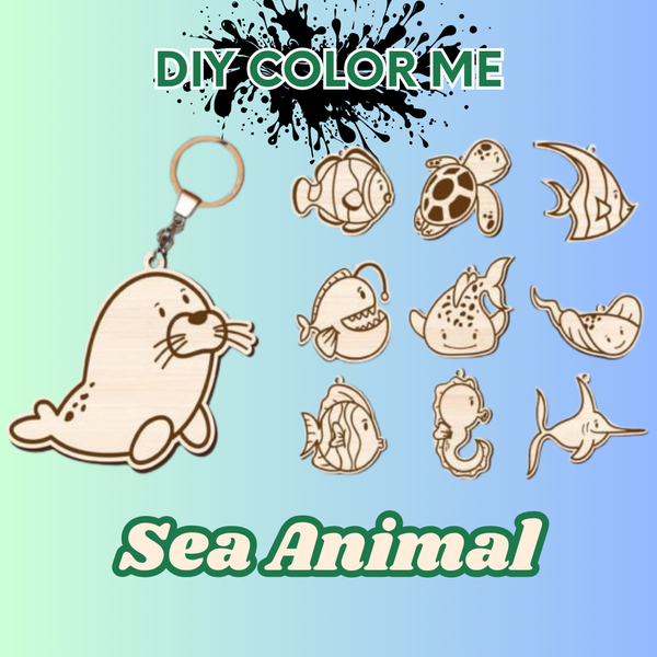 Mini Marine Friends – DIY Color Me Keychain Kit