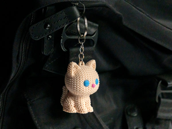 Knitted Kitty Keychain
