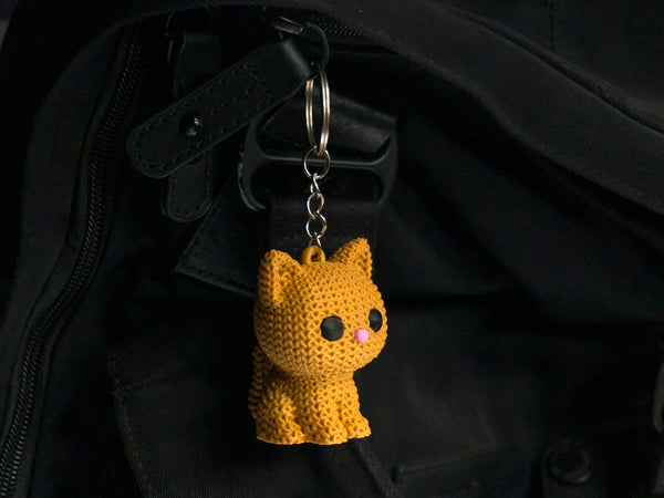 Knitted Kitty Keychain