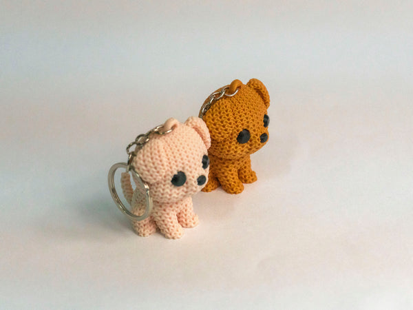 Knitted Puppy Keychain
