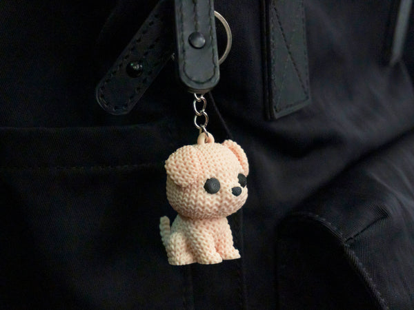 Knitted Puppy Keychain