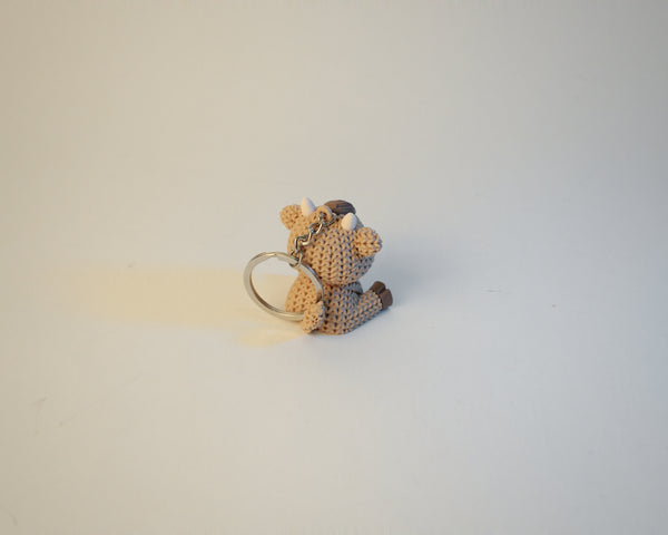 Knitted Cow Keychain