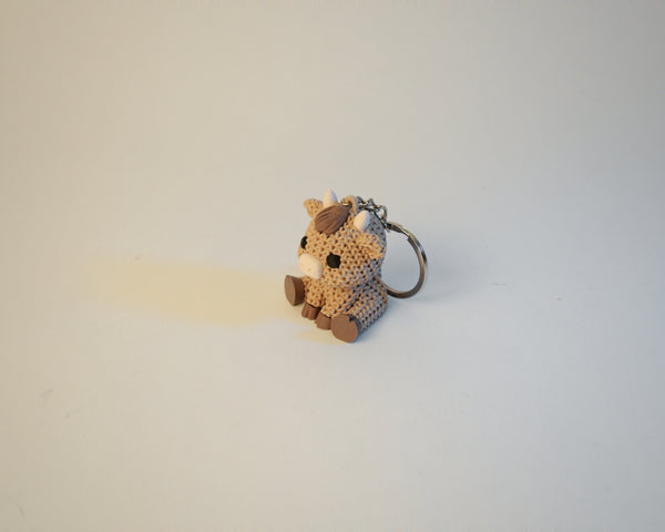 Knitted Cow Keychain