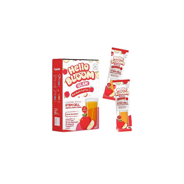 Hello BLOOM GLAM Stem Cell Red Apple Iced Tea Drink